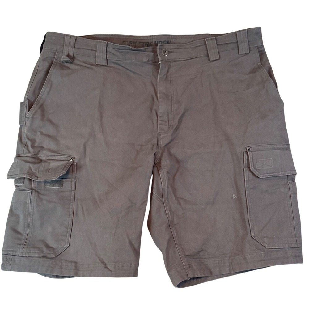 Duluth Trading Co Flex Fire Hose Cargo Shorts Mens 42 Relaxed Fit Gray Utility